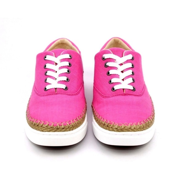 UGG AUSTRALIA EYAN II PINK AZALEA CANVAS BOAT STYLE SNEAKERS Trainers Flat Shoes - Picture 3 of 16